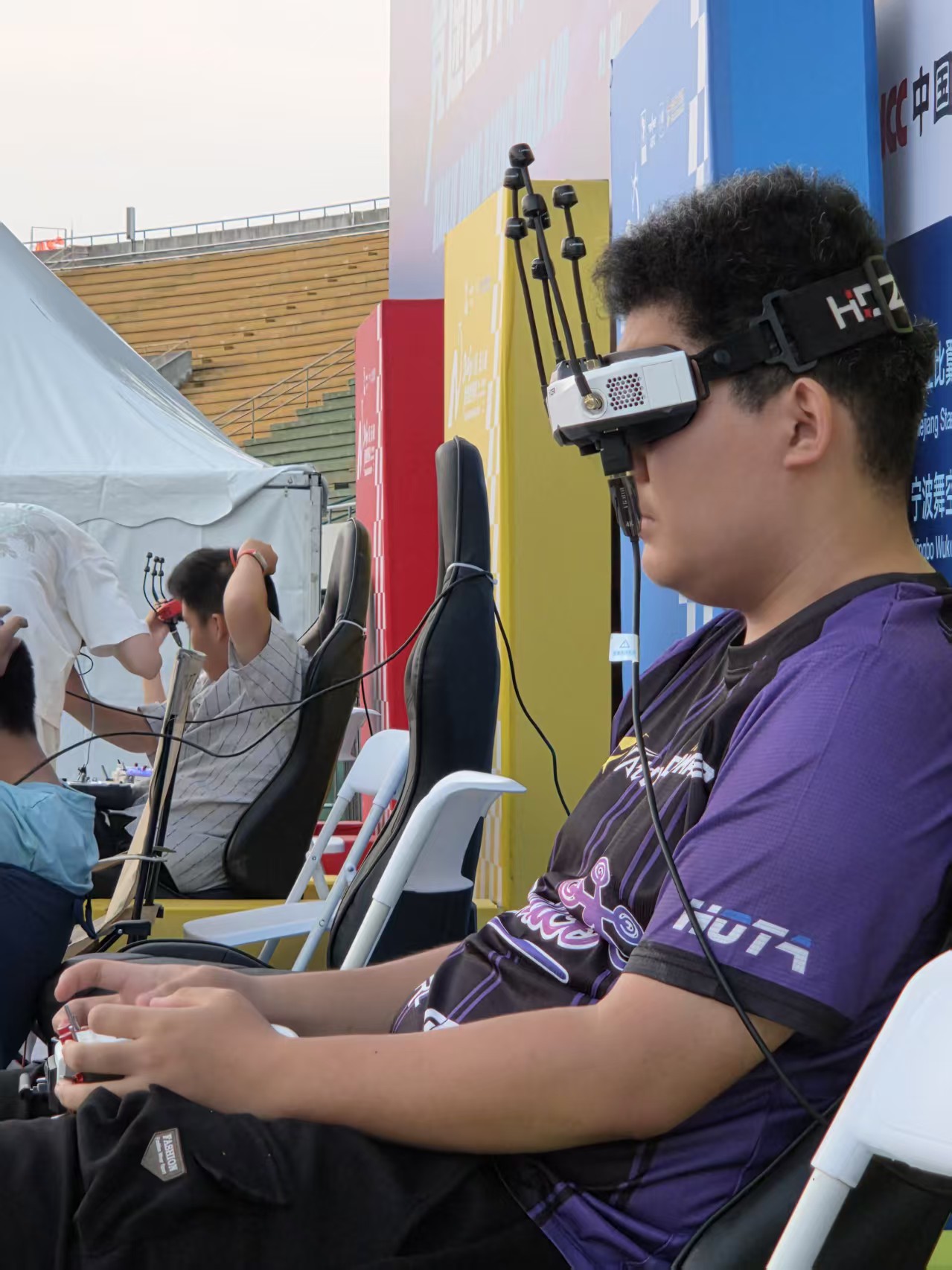 FPV drone racing participant